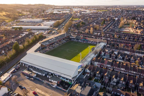 Luton Town Football Club Aerial View Kenilworth Road Stadium — 스톡 사진