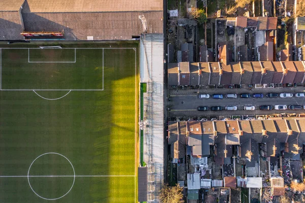 Luton Town Football Club Aerial View Kenilworth Road Stadium — 스톡 사진
