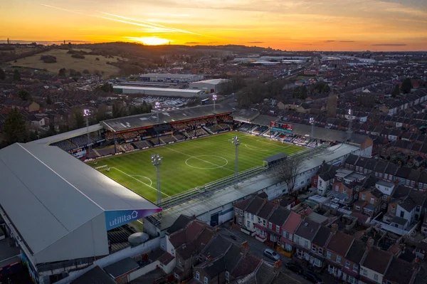 Luton Town Futbol Kulübü Kenilworth Yolu Stadyumu Hava Görüntüsü