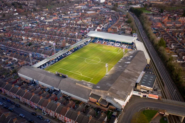 Luton Town Futbol Kulübü Kenilworth Yolu Stadyumu Hava Görüntüsü