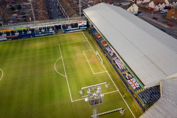 Luton Town Football Club Aerial View Kenilworth Road Stadium — стокове фото
