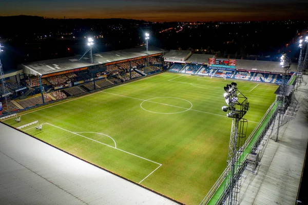 Luton Town Futbol Kulübü Gece Kenilworth Road Stadyumu Hava Görüntüsü