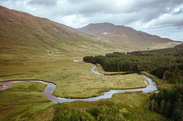 Forests, River and Mountains in the Scottish Highlands