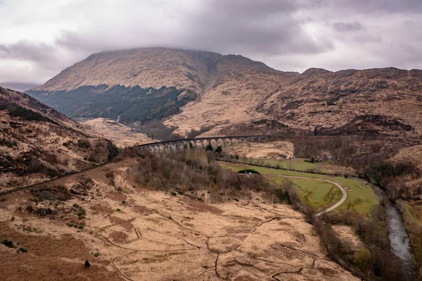 Glenfinnan Viaduct Scotland Popular Tourist Spot — Stock fotografie