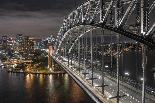 Sydney Havenbrug Nachts — Stockfoto