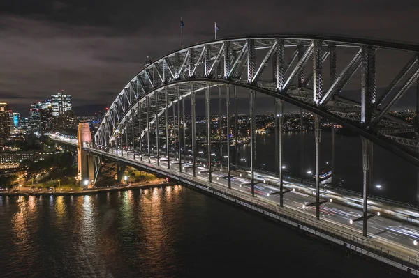 Ponte Porto Sydney Noite — Fotografia de Stock