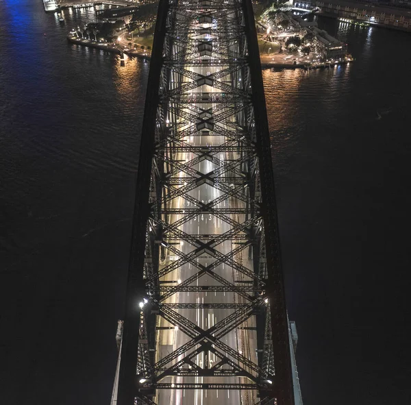 Ponte Porto Sydney Noite — Fotografia de Stock