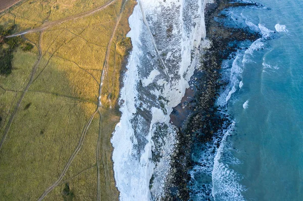 White Cliffs Dover Στο Aerial View — Φωτογραφία Αρχείου