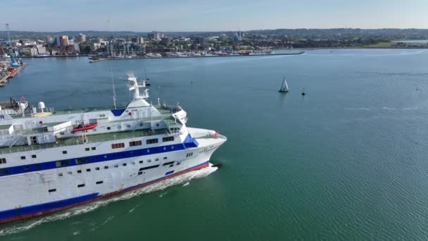 Ferry Passagers Départ Port Été — Video