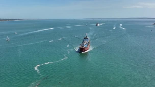 Lng Liquified Natural Gas Tanker Vessel Sea — стокове відео