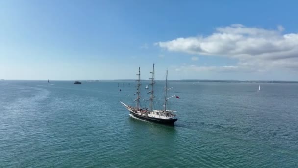 Velho Navio Navegação Usado Como Barco Turístico — Vídeo de Stock