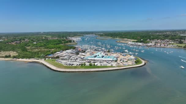 Hamble Point Sur Côte Sud Angleterre Vue Aérienne — Video