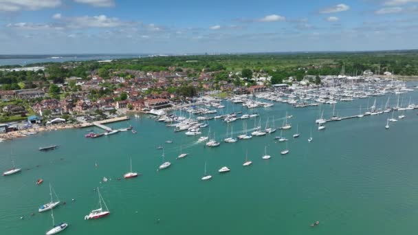 Hamble Marina Harbour Uma Área Popular Para Navegar Reino Unido — Vídeo de Stock