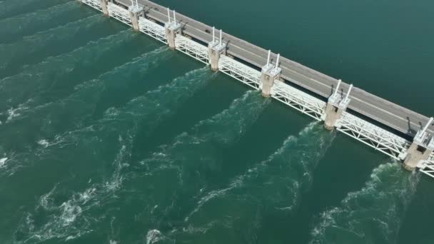 Nizozemsko Storm Surge Barrier Protecting Country High Sea Levels — Stock video