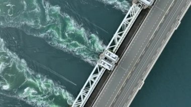 Hollanda 'da Fırtına Dalgası Bariyerinin Kuş Gözü Görüntüsü