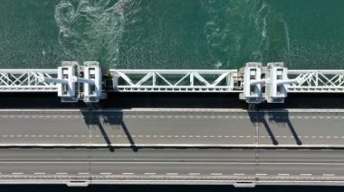 Hollanda 'da Fırtına Dalgası Bariyerinin Kuş Gözü Görüntüsü