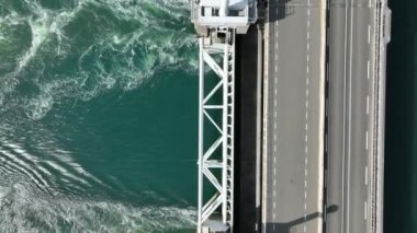 Doğu Scheldt 'teki Fırtına Dalgası Bariyeri Kuş Gözü Görünümü