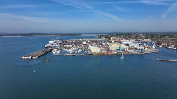 Poole Limanı Limanı Ngiltere Yazın — Stok video