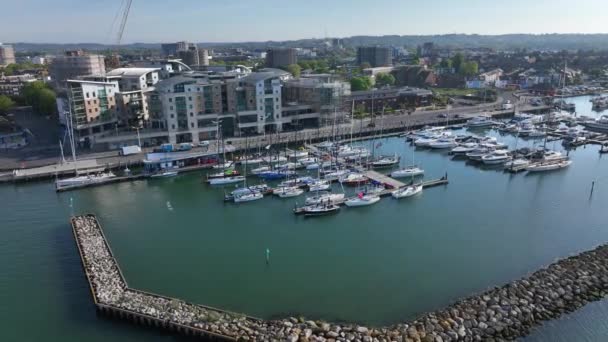 Poole Yacht Marina Quay Sur Côte Sud Angleterre — Video