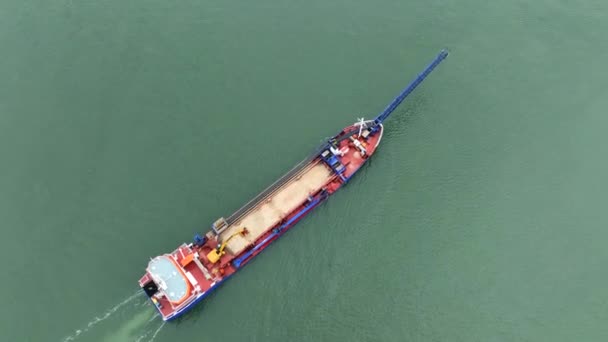 自卸散装货船航观 — 图库视频影像