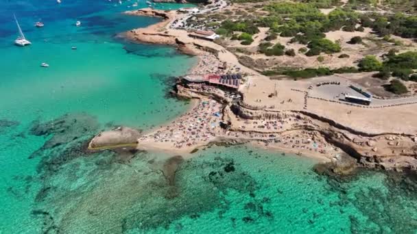 Stranden Bars Van Ibiza Aan Westkust Van Het Eiland — Stockvideo