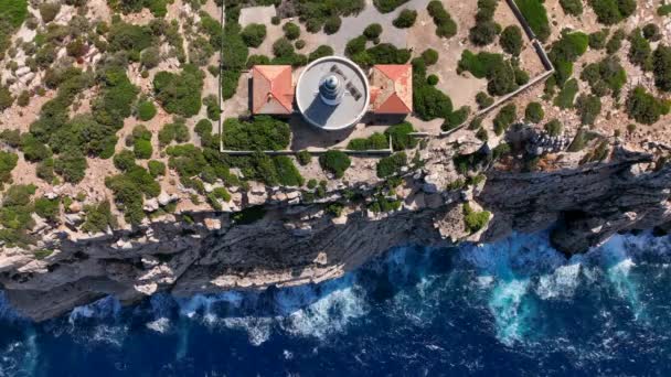 Farol Ilha Illa Conillera Ibiza — Vídeo de Stock