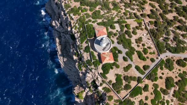 Lighthouse Illa Conillera Island Ibiza — Stock Video
