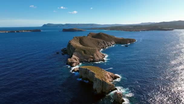 Ίμπιζα Νησιά Δυτικής Ακτής Κατά Διάρκεια Του Καλοκαιριού — Αρχείο Βίντεο