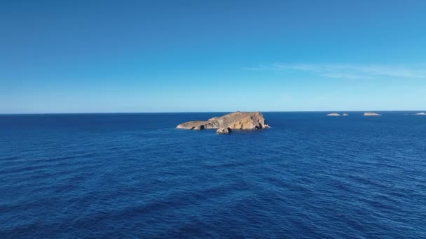 Ilhas Costa Oeste Ibiza Durante Verão — Vídeo de Stock