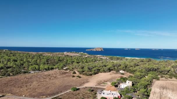 Tampilan Musim Panas Pantai Barat Ibiza — Stok Video