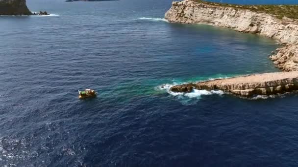 Дайвінг Екскурсія Ансамбль Видом Море — стокове відео