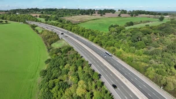 Autoroute Près Londres Été Vue Aérienne — Video