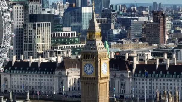 Big Ben Elizabeth Tower Iconische Bezienswaardigheid Van Londen Hoofdstad Van — Stockvideo