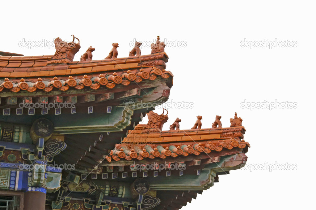 Eaves of ancient chinese buildings