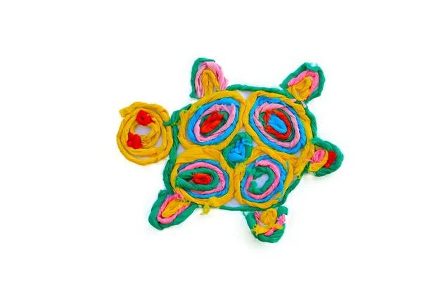 Tartaruga feita de papel colorido — Fotografia de Stock