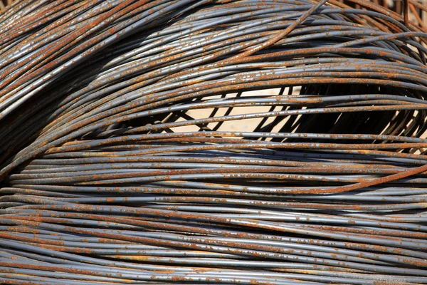 Barra de aço em um canteiro de obras — Fotografia de Stock