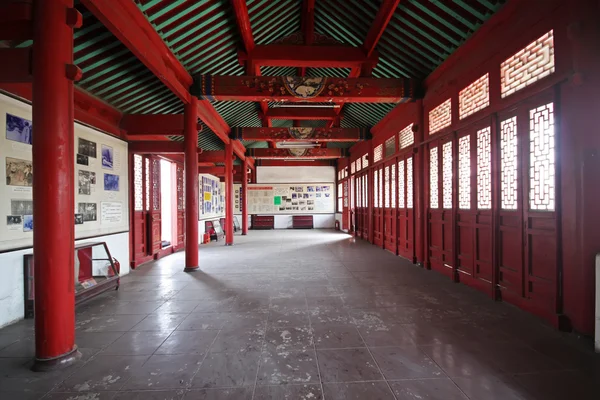 Style architectural chinois traditionnel temple intérieur architec — Photo