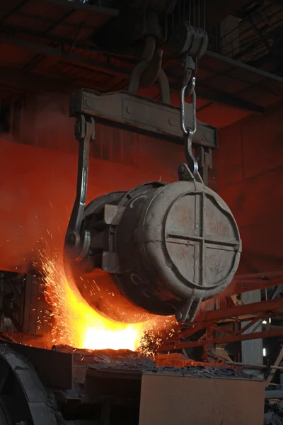 Red hot molten steel — Stock Photo, Image