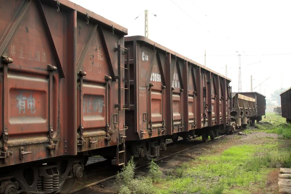 Trein auto 's — Stockfoto