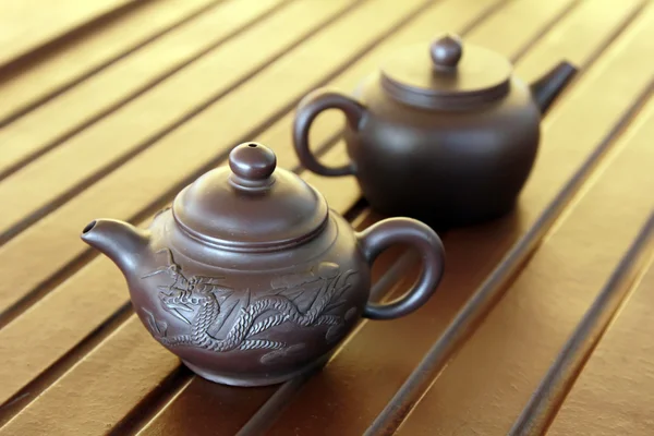 Zisha teapot on the desk — Stock Photo, Image