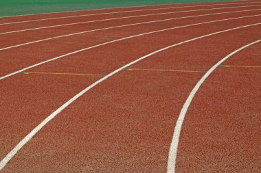 Spor zemin kırmızı plastik pist