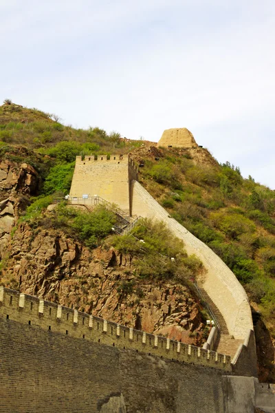 Nagy fal, ősi kínai építészet táj — Stock Fotó