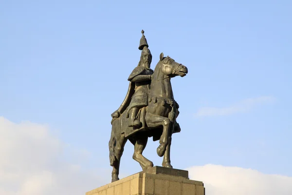 Nahaufnahme der Figur Statue, in einem reinen Farbhintergrund, China. — Stockfoto