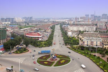 Şehir sokak trafik daire