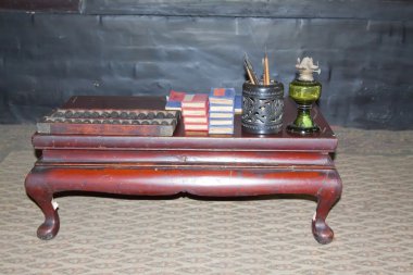 abaküs, kitap, kalem sahibi, tablo, pingyao gaz lambası
