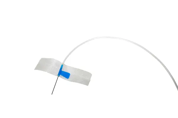 Infusion needle in a white backgroun — Stock Photo, Image