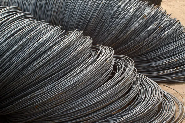 Twisted steel construction materials — Stock Photo, Image