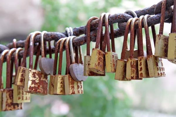 a lot of rusty locks together, North China