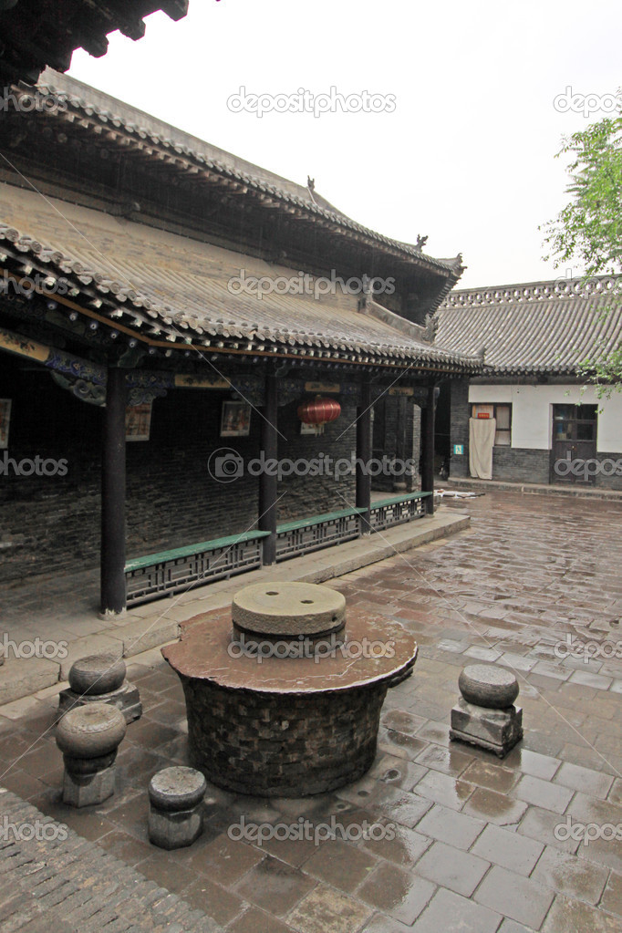 Chinese Traditional architectural style courtyard, with the prot