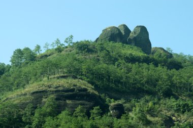dağ doğal manzara, wuyi dağ, fujian province, çene